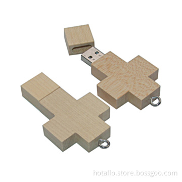 High Quality Wooden Cross Pen Drive USB Flash Drive